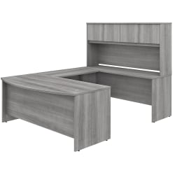 Bush Business Furniture Studio C U-Shaped Desk With Hutch And Mobile File Cabinet, Platinum Gray, Standard Delivery