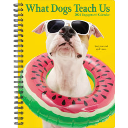2024 Willow Creek Press Weekly Engagement Planner, 6-1/2" x 8-1/2", What Dogs Teach Us, January To December