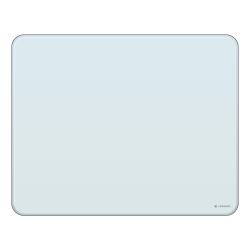 U Brands® Frameless Magnetic Cubicle/Wall Glass Dry Erase Board, 20" X 16", Frosted White