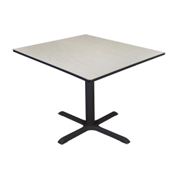 Regency Cain Square X-Base Breakroom Table, 29"H x 48"W x 48"D, Maple/Black