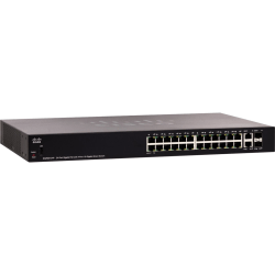 Cisco SG250X-24P Gigabit PoE with 4-Port 10-Gigabit Smart Switch - 24 Ports - Manageable - 10 Gigabit Ethernet - 1000Base-X - 2 Layer Supported - Twisted Pair - Rack-mountable - Lifetime Limited Warranty