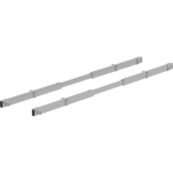 Lorell® Relevance Series Adjustable Crossbar Set, Silver
