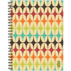 2024 Willow Creek Press Softcover Weekly/Monthly Planner, 6-1/2" x 8-1/2", Rad Retro, January To December