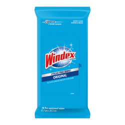 Windex® Original Glass & Surface Wipes, Pack Of 28