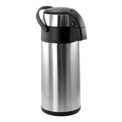 MegaChef 5 Quart Stainless Steel Airpot Hot Water Dispenser for Coffee and Tea