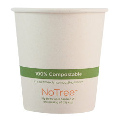 World Centric NoTree Paper Hot Cups, 10 Oz, Natural, Pack Of 1,000 Cups
