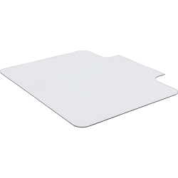 Lorell® 48" x 36" Glass Chair Mat With Lip, Clear