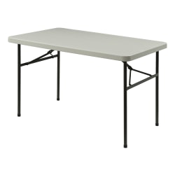 Lorell® 48"W Rectangular Banquet Table, Gray