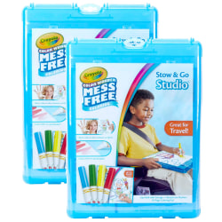 Crayola Color Wonder Mess-Free Stow & Go Studio Travel Kits, Set Of 2 Kits