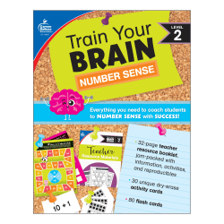 Carson Dellosa Education Train Your Brain: Number Sense Level 2 Classroom Kit, Grade K-2