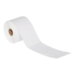 Partners Brand Desktop Direct Thermal Transfer Labels, THD113, Rectangle, 4" x 5", White, Pack Of 12 Rolls