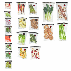 Zwilling Fresh & Save Large Vacuum Sealer Bags, Assorted Sizes, Clear, Set Of 20 Bags