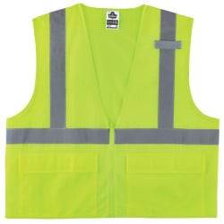 Ergodyne GloWear Safety Vest, Standard, Type-R Class 2, Small/Medium, Lime, 8220Z
