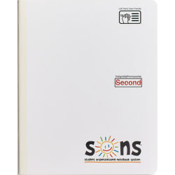 SONS System Second Notebooks, 9-3/4" x 7-1/2", 1 Subject, Primary Rule, 200 Sheets, White