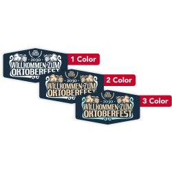 Custom 1, 2 Or 3 Color Printed Labels/Stickers, Marquis Rectangle Shape, 1-7/8" x 3-15/32", Box Of 250