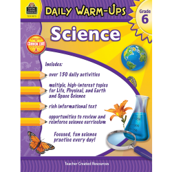 Teacher Created Resources Daily Warm-Ups Science Book, Grade 6