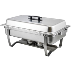 Winco 8-Quart Full-Size Folding Stand Chafer, 11-3/4"H x 23"W x 23"D, Silver