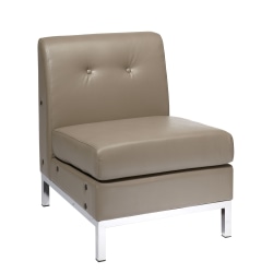 Office Star™ Avenue Six Wall Street Armless Chair, Smoke/Chrome