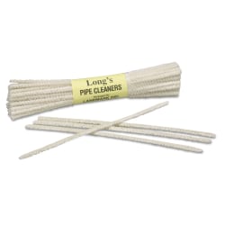 AbilityOne® SKILCRAFT® Wire/Cotton Tobacco Pipe Cleaners, 6" x 1", White, Box Of 24 Cleaners