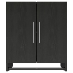 Ameriwood™ Home Camberly 2-Door Wall Cabinet With Hanging Rod, 26-15/16"H x 23-1/2"W x 15-3/8"D, Black