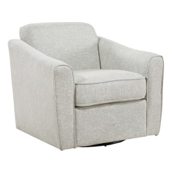 Office Star Cassie Fabric Swivel Accent Armchair, 29-1/2"H x 29-1/2"W x 32-3/4"D, Emmons Azure