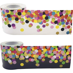 Teacher Created Resources® Colorful Confetti Border Trim, 3" x 600", Multicolored, Pack Of 2