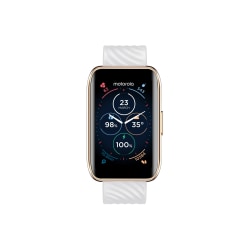 Motorola Moto Watch 40 - Gold aluminum - smart watch with strap - silicone - display 1.57" - Bluetooth - 0.92 oz - rose gold
