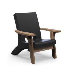 Mayne Mesa Resin And Wood Outdoor Furniture Patio Chair, Black