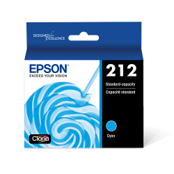 Epson® 212 Claria® Cyan Ink Cartridge, T212220-S