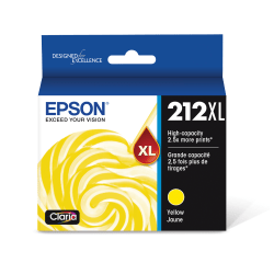 Epson® 212XL Claria® High-Yield Yellow Ink Cartridge, T212XL420-S