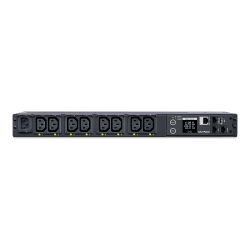 CyberPower Switched Series PDU41004 - Power distribution unit (rack-mountable) - AC 100-240 V - 1-phase - Ethernet, serial - input: IEC 60320 C14 - output connectors: 8 (power IEC 60320 C13) - 1U - 10 ft cord - black
