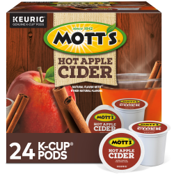 Mott's Single-Serve K-Cup® Pods, Hot Apple Cider, Pack Of 24