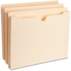 Business Source Straight Tab Cut Letter Recycled File Pocket - 8 1/2"x11" - 50/Box - 65797