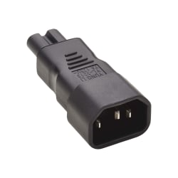 Tripp Lite IEC C14 to IEC C7 Power Cord Adapter - 7A, 125V, Black - Power connector adapter - IEC 60320 C14 to power IEC 60320 C7 - AC 100-250 V - 7 A - black - North America