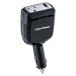 CyberPower® 160 Power Inverter With 1 AC Outlet And 1 USB Port, Black, CPS160PBURC1