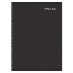 2024-2025 Office Depot® Brand 18-Month Weekly/Monthly Academic Planner, 6" x 8", 30% Recycled, Black, July 2024 To December 2025