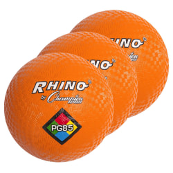 Champion Sports Playground Balls, 8-1/2", Orange, Pack Of 3 Balls