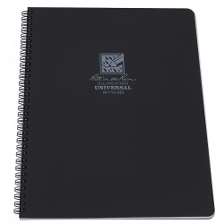 Rite in the Rain All-Weather Spiral Notebooks, Maxi-Side, 8-1/2" x 11-3/4", 84 Pages (42 Sheets), Black, Pack Of 6 Notebooks