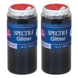 Pacon® Spectra Glitter, 1 Lb, Black, Pack Of 2 Jars