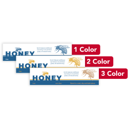 Custom 1, 2 Or 3 Color Printed Labels/Stickers, Rectangle, 1" x 4", Box Of 250