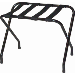 CSL Flat Top Metal Luggage Racks, 20"H x 26"W x 16"D, Black/Black, Pack Of 6 Racks