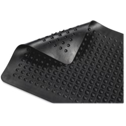 Guardian Floor Protection FlexStep Rubber Anti-Fatigue Mat - Indoor - 24" Length x 36" Width x 0.370" Thickness - Polypropylene - Black - 1 Each