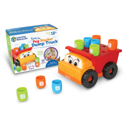 Learning Resources Tony the Peg Stacker Dump Truck, Multicolor, Pre-K