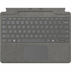 Microsoft Keyboard/Cover Case Microsoft Surface Pro 10, Surface Pro 8, Surface Pro 9, Surface Pro X Tablet, Platinum, 8XB00186