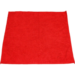 Genuine Joe Standard Terry Cloth - For General Purpose - Lint-free, Mess-free, Washable, Long Lasting - MicroFiber - Red - 12 / Pack