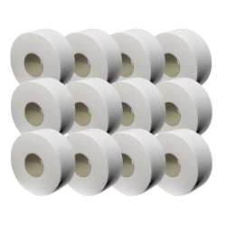 Livi Jumbo 2-Ply Toilet Paper, 850' Per Roll, Pack Of 12 Rolls