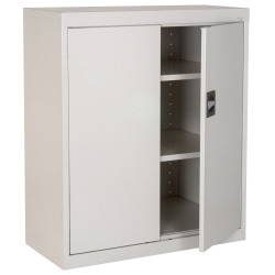 Sandusky Elite Series Heavy-Duty Assembled Counter-Height Storage Cabinet, 36"H x 36"W x 18"D, Dove Gray