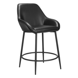 Zuo Villa Counter-Height Stools, Black, Set Of 2 Stools