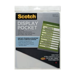 Scotch® Display Pocket, 9" x 11", Clear