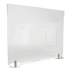 Ghent Desktop Protection Screen, Freestanding, 24" x 29", Clear